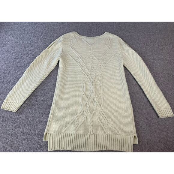 Charlie O K by Kinnucans Crewneck Sweater Knit Wool Blend Off White Medium - Picture 2 of 6